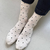 Sneaker Socks (Polka Dot/Oatmeal / Black)