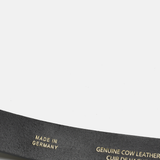Black Leather on Black Buckle Belt: Large