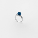 Bubble Ring: Hibiscus / Sterling Silver, Glass / 5