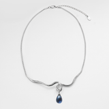 Maeva Necklace + Small Drop Charm: Hibiscus / Sterling Silver