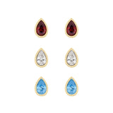 Blood, Sweat, & Tears Stud Set (18K Gold Plated)