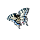 Hand-painted Swallowtail Butterfly Claw Hair Clip: White