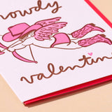Howdy Cupid Western Letterpress Valentine  Card