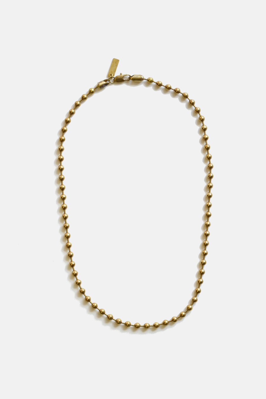 5mm Ball Chain Necklace: Brass