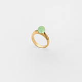 Bubble Ring: Hibiscus / Sterling Silver, Glass / 5