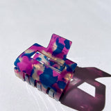 Square Hair Claw Clip (Purple Swirl)
