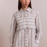 Valeria Double Layer Shirt (Caraway Stripe)