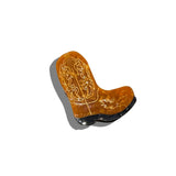 Hand-painted Western Cowboy Boot Claw Hair Clip | Eco: Silver Glitter