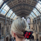 Hand-painted Limited Edition Monarch Butterfly Claw Hair Clip | Eco-Friendly: Silver