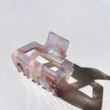 Square Hair Claw Clip (Purple Swirl)