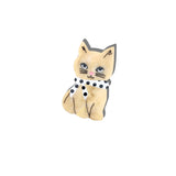Hand-Painted Scarf Kitten Claw Clip | Eco-Friendly