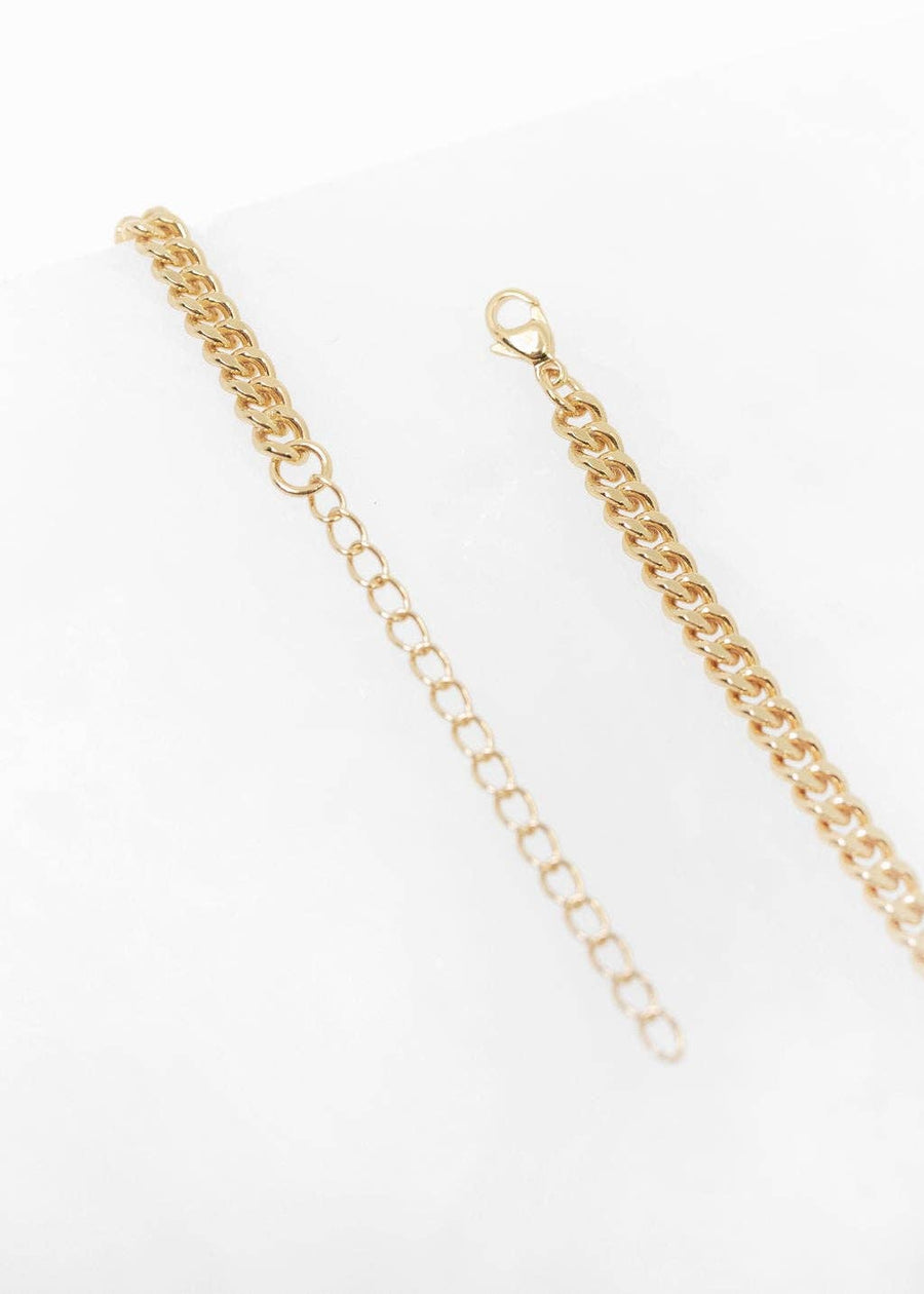 Chunky Curb Chain Necklace in Gold