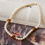 Vintage Pearl & Topaz Necklace
