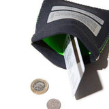 COIN CARD HOLDER: Light Gray/Orange