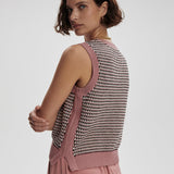 Knowles Textured Knit Vest (Woodrose)