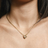 Heart Toggle Necklace in Gold