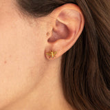 Honey Bee Stud Earrings in Gold