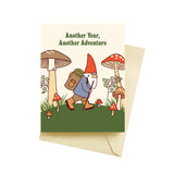 Gnome Hiking Birthday Cards
