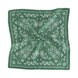 “Paisley" Silk Bandana Scarf (Sagebrush Green)