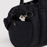 Nylng Duffle Bag (Black & Cream Polkadots)