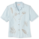 Embroidered Camp Shirt (Light Indigo Chambray)