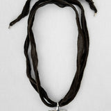 Estelle on Fairy Silk: Charcoal / Sterling Silver