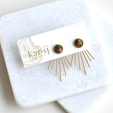 Judy Jacket Earrings (Tigers Eye)