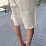 Liam Bermuda Shorts (Milk Canvas)