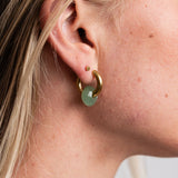 Jupiter Earrings: Green Aventurine