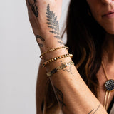 Pyramid Spike Cuff Bracelet: Wide
