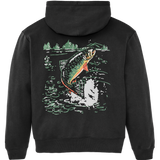 Trout Graphic Hoodie (Faded Black)