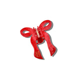 Coquette Bow Claw Hair Clip (Red Plaid)