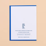 So Far, So Good Anniversary Letterpress Greeting Card- Made in USA