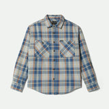 The Vintage Washed Flannel (Blue/Soft Orange)
