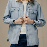 W's Denim Work Shirt (Light Indigo)