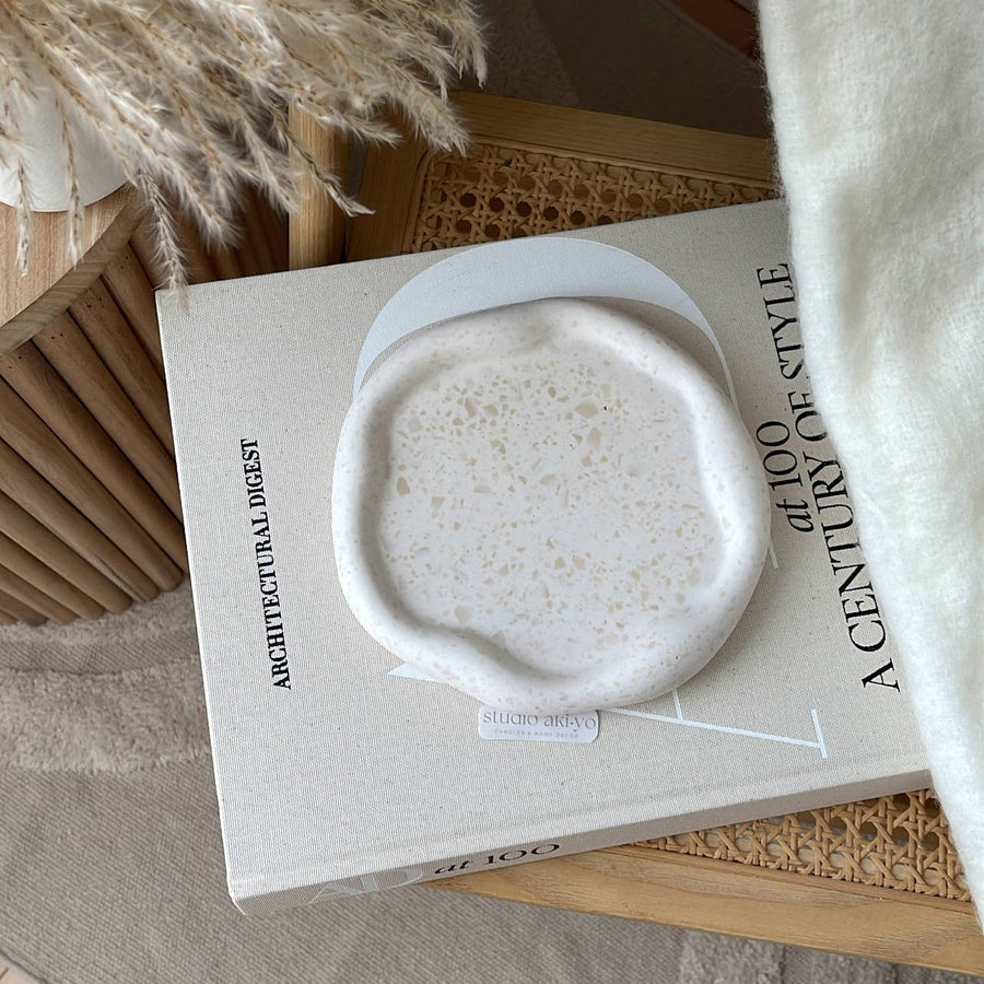 Irregular Round Cloud Terrazzo Trinket Tray | Catch-All Tray: Terrazzo