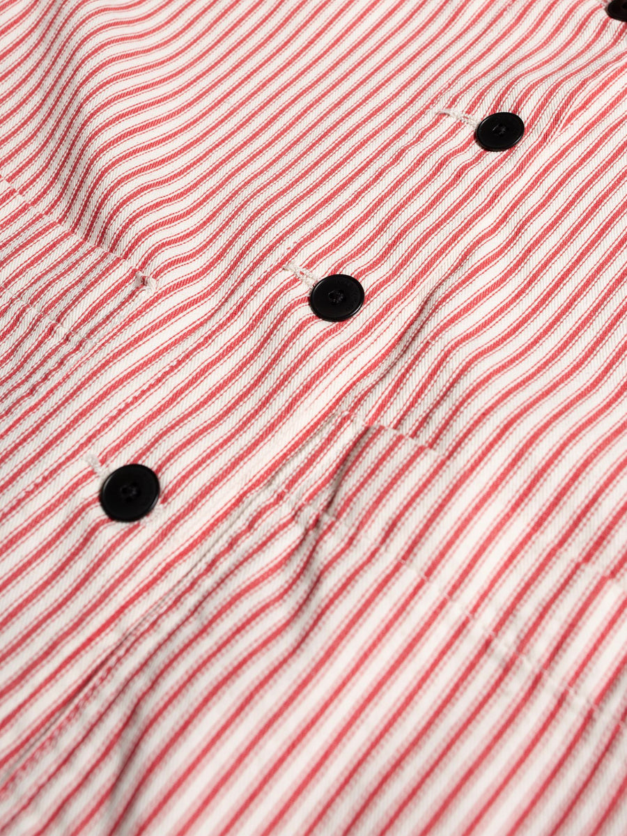 Isa Striped Denim Shirt (Red/White)