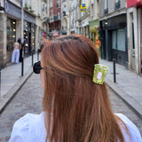 Hand-painted Mini Matcha Claw Hair Clip | Eco-Friendly