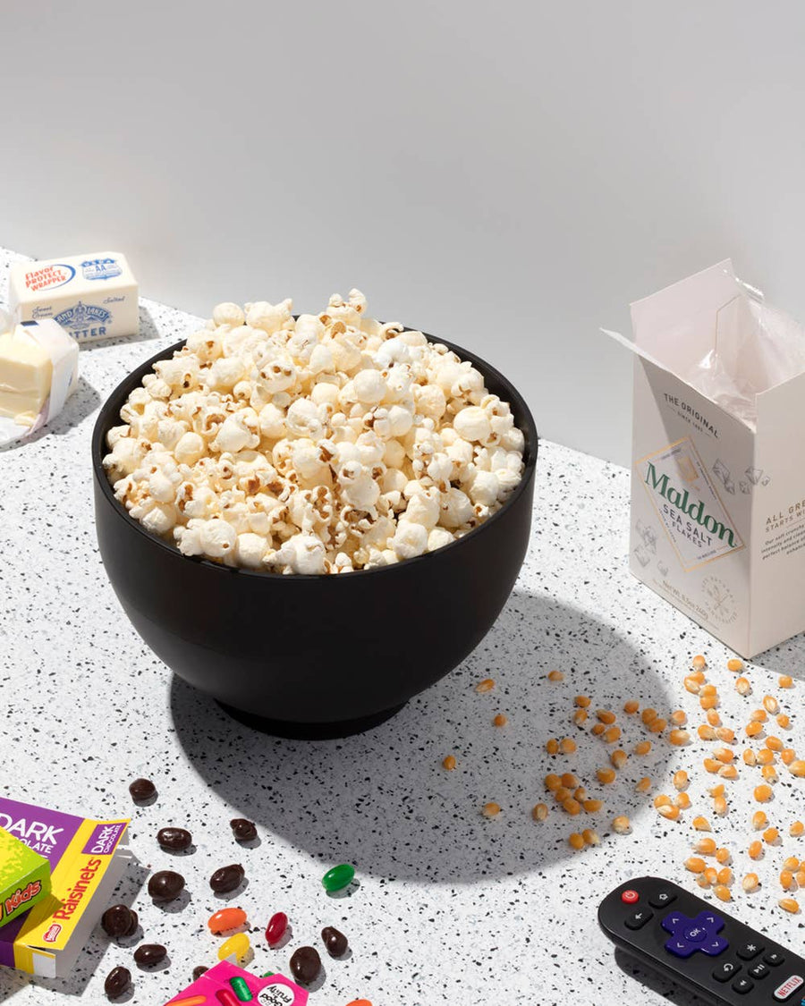 Standard Size Popcorn Popper - Silicone Reusable Maker: Charcoal / Standard