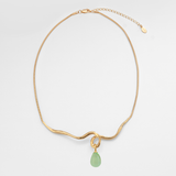 Maeva Necklace + Small Drop Charm: Hibiscus / Sterling Silver
