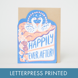 Wedding Congrats Die-cut Letterpress Greeting Card by Hello!Lucky: Plastic sleeve