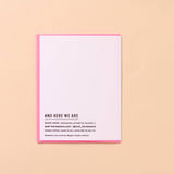Our Love Could Survive an Apocalypse Twinkie Letterpress Card