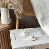 Cowboy Hat Incense Stick Holder | Minimalist Incense Burner: Cream White