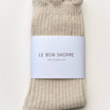 Linen Scallop Socks (Natural)