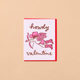 Howdy Cupid Western Letterpress Valentine  Card
