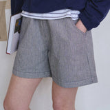 City Shorts (Navy Gingham)
