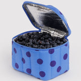 Puffy Lunch Bag (Blue Polka Dots)