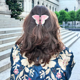 Hand-painted Swallowtail Butterfly Claw Hair Clip: Pink - Limited Edition