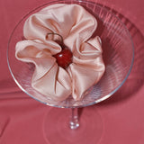"Silken Hair" Silk Scrunchie Hair Tie (Peach)