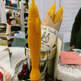 FISH STICKS (Fancy Beeswax Fish Shaped Taper Candles)